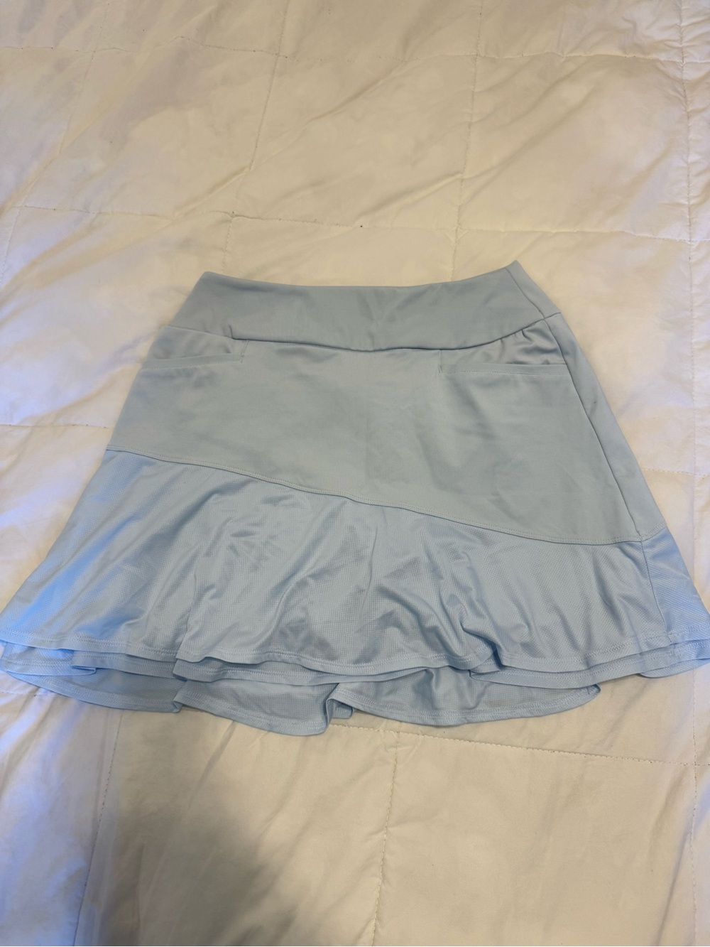 adidas Light Blue Layered Golf Skort